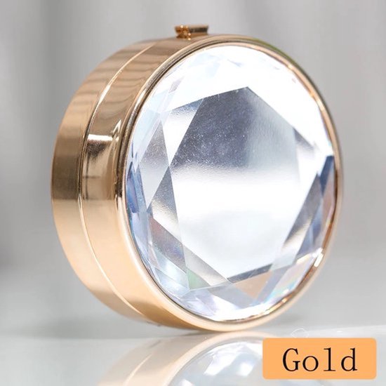 Diamond lens case gold