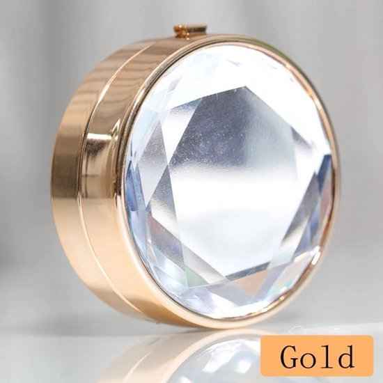 Diamond lens case gold